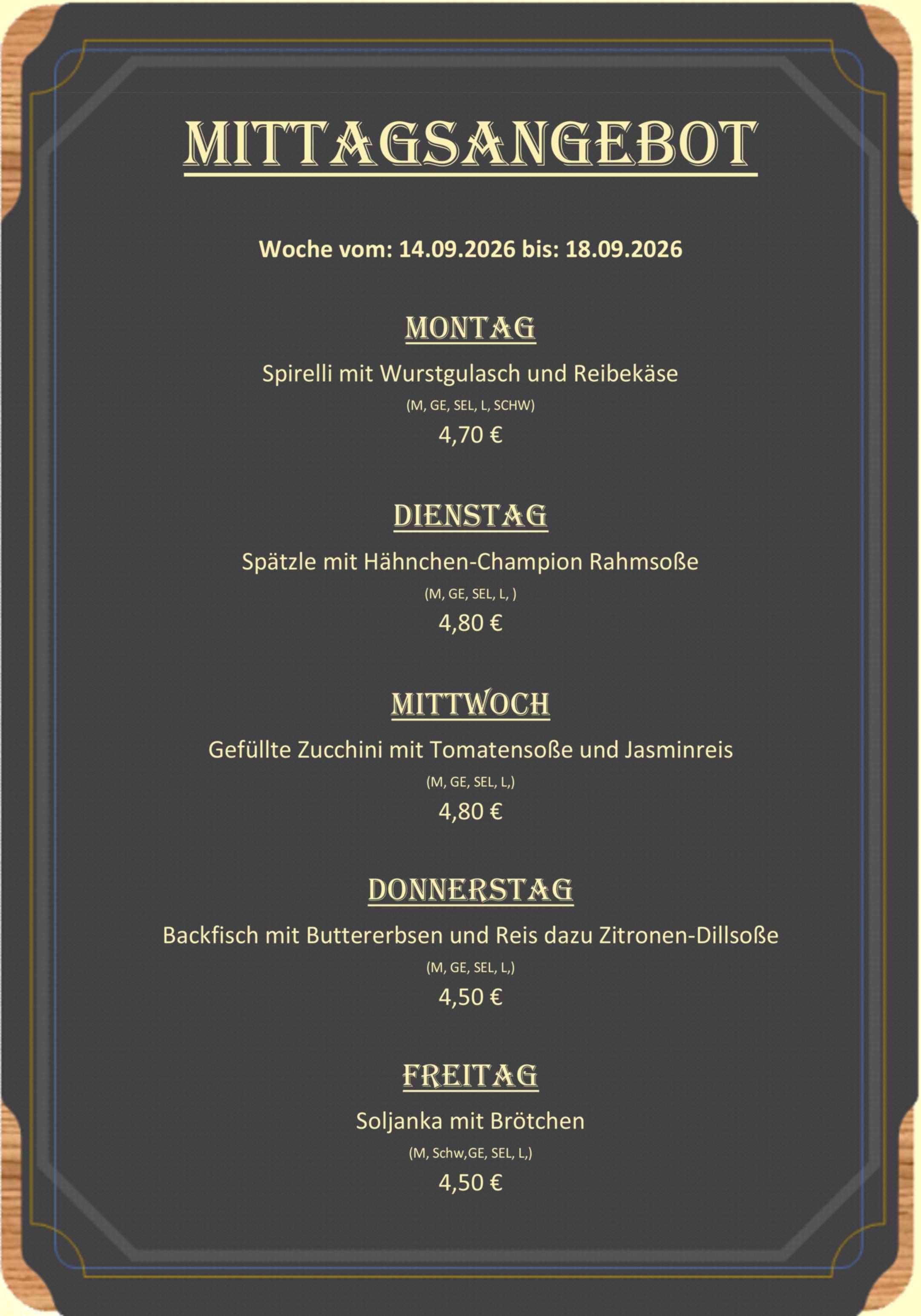 Speiseplan 14 09 2026